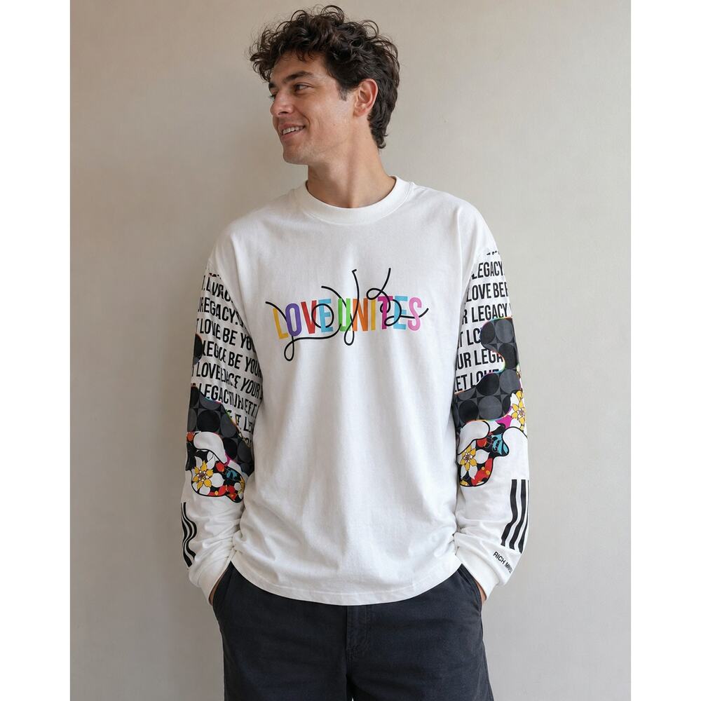 Adidas x Rich Mnisi Pride Love Unites Long Sleeve Graphic Tee Medium